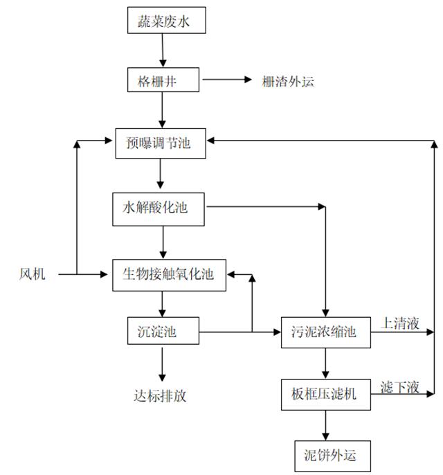 蔬菜加工废水处理工艺